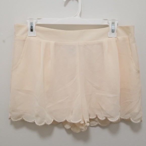 Pants - Cute Cream Sheer Shorts NWOT